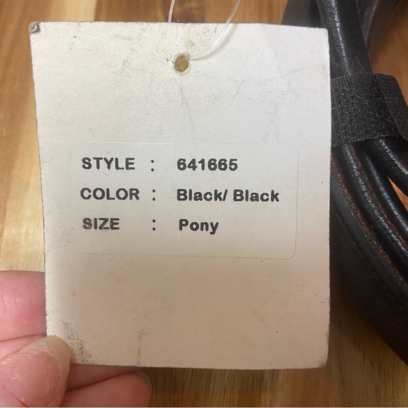 English Pony Bridal Noseband Truly Canadian leather Black - Picture 2 of 8